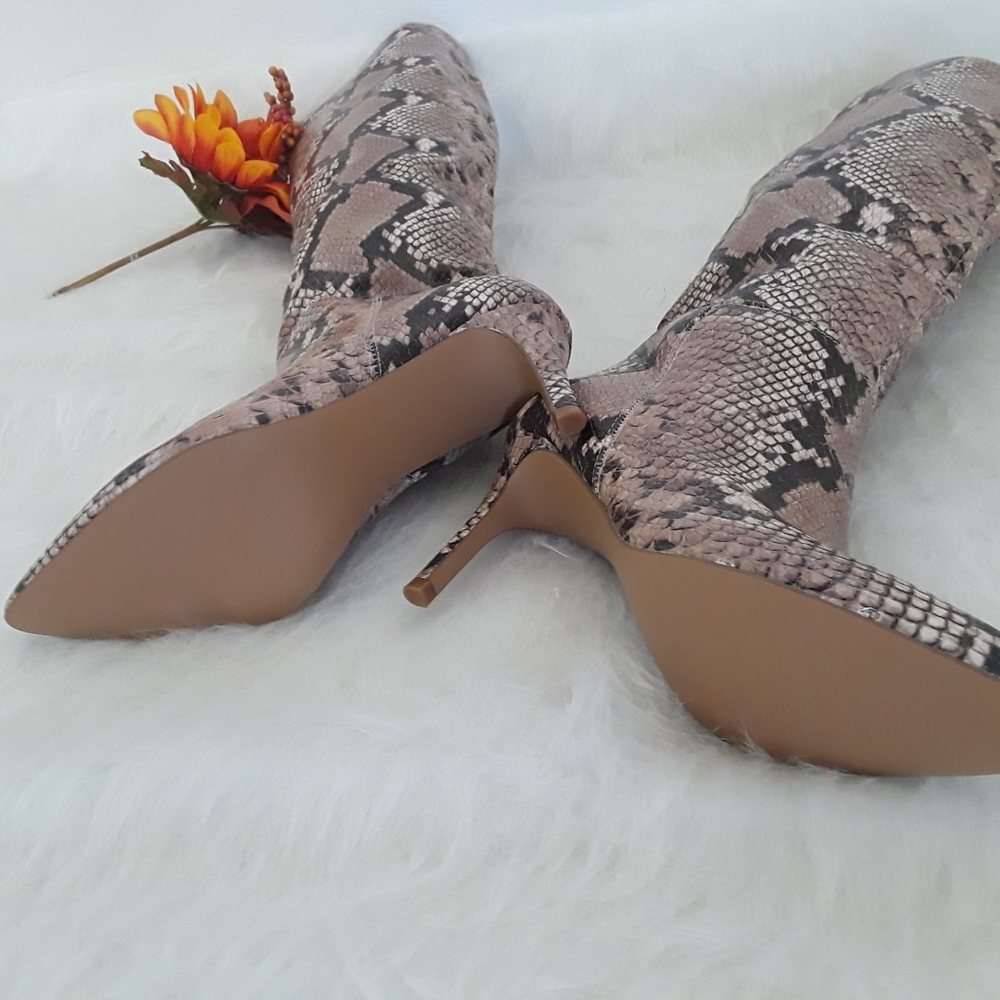 Snake effect Steve Madden Kimari boots - Picture 6 of 9